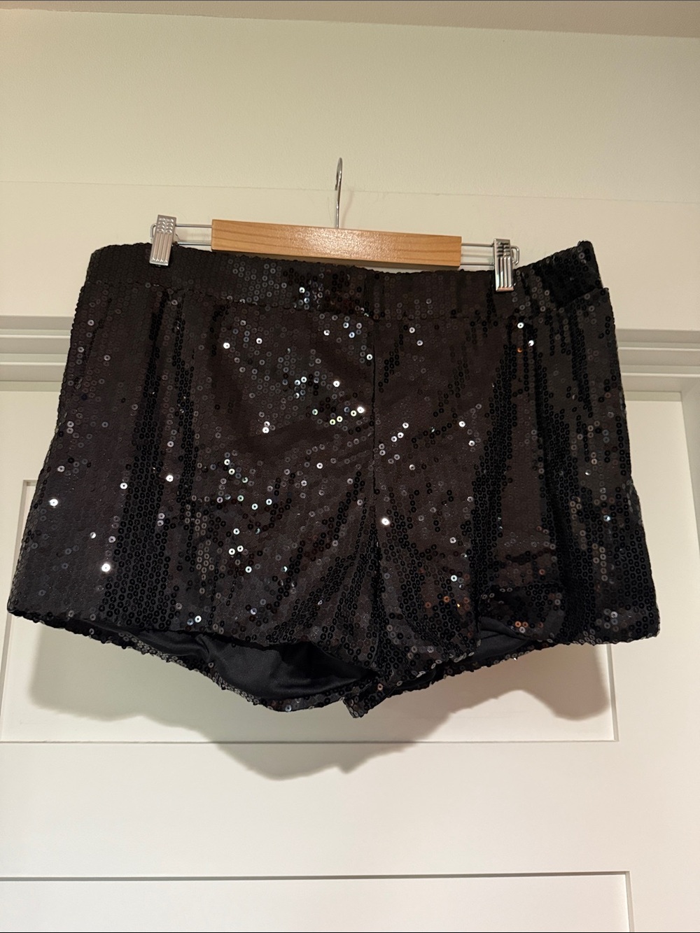 NWOT Spirit Black Sequin High-Waist Women’s Shorts